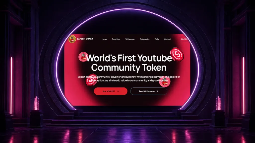 Expert Token web sitesi tasarımı